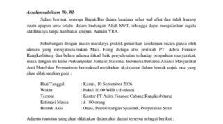 JNI Layangkan Surat Aksi Damai ke PT Adira Cabang Rangkasbitung